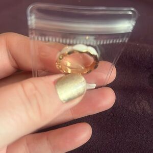 White and gold ring size 5